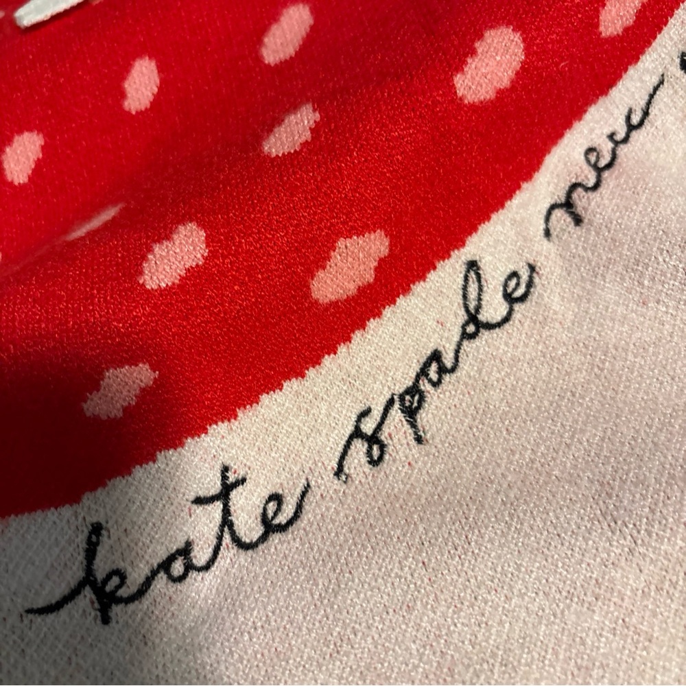 Kate Spade White pull over NWT with Red Strawberry Design KS/Target colab - Picture 2 of 7